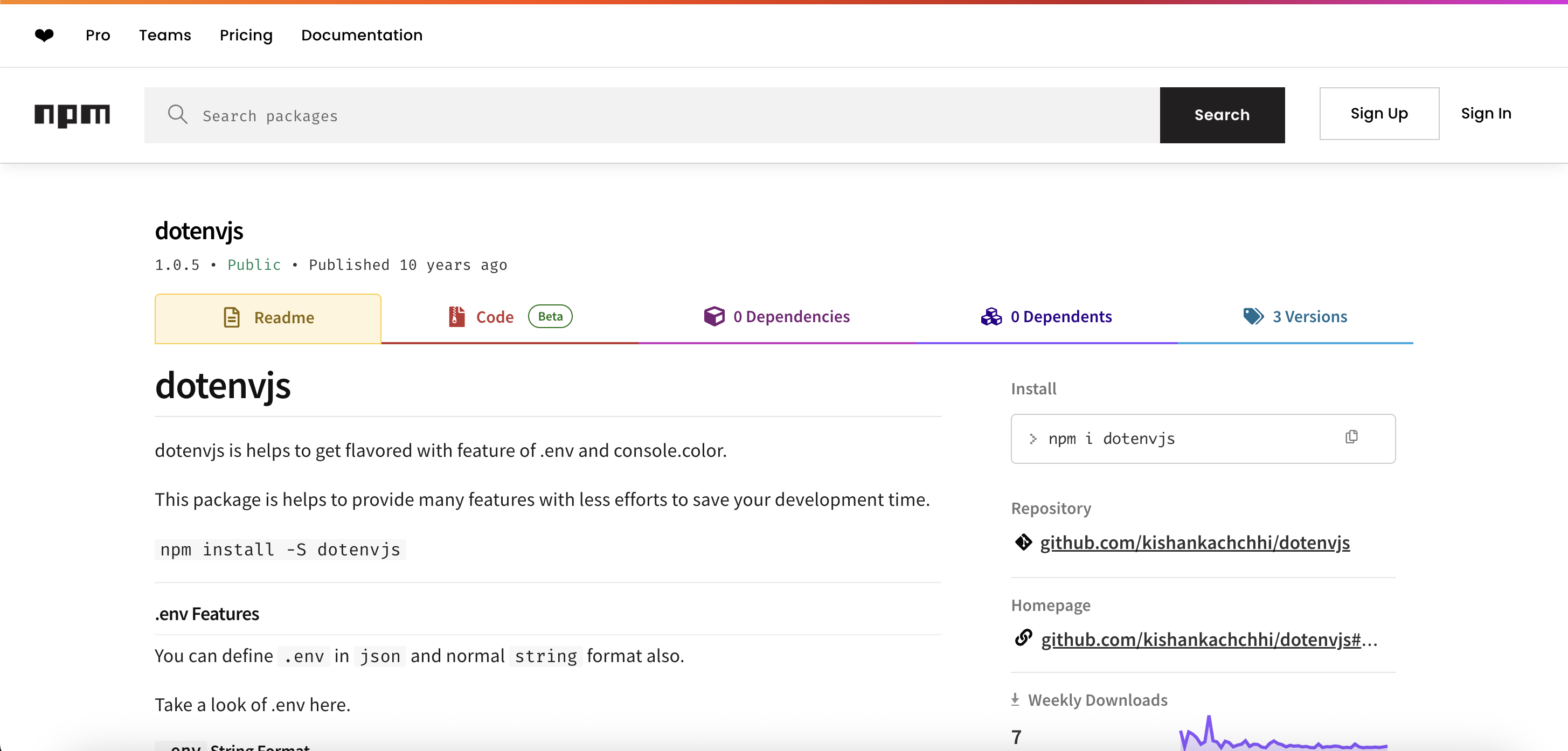 DotEnvJs - NPM Package for Environment Management